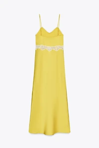 LACE LINGERIE MIDI DRESS