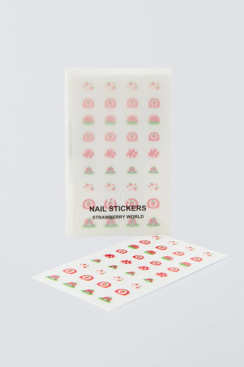 STRAWBERRY WORLD ZARA NAIL STICKERS