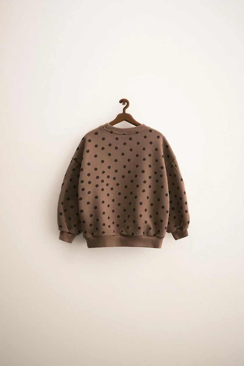 ZARA TIMELESS - SWEAT IMPRIMÉ À POIS