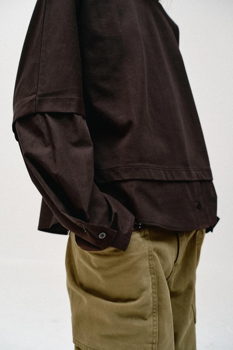 COMBINED POPLIN T-SHIRT