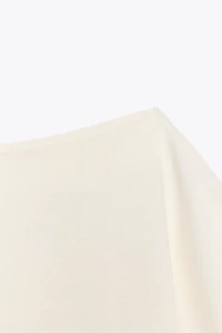 T-SHIRT EN COTON COL BATEAU