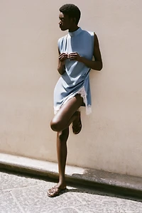 SATIN LACE DRESS