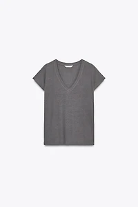 T-SHIRT AVEC COTON - LIN