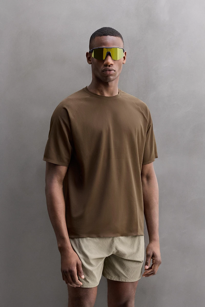OPEN KNIT STRUCTURE T-SHIRT
