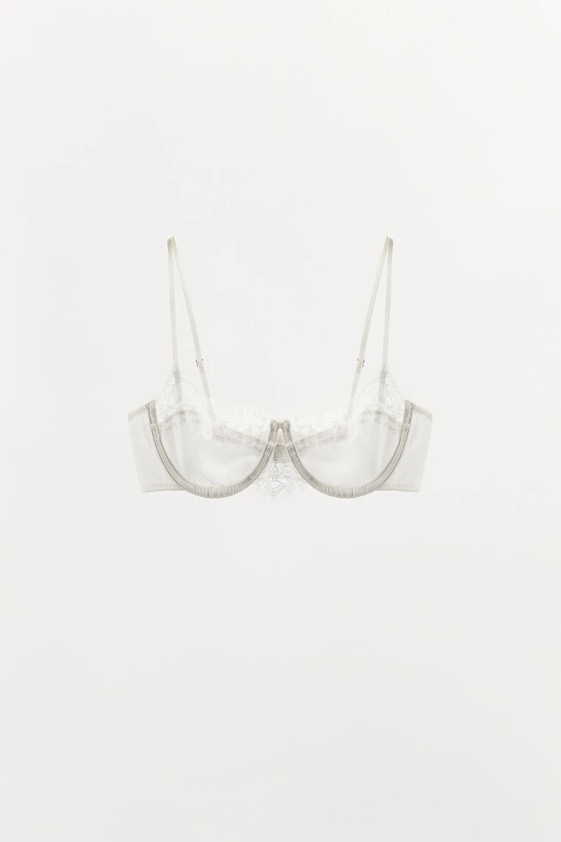 SILK LACE UNDERWIRE BRALETTE