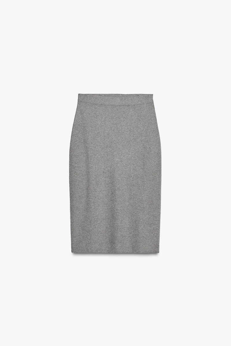PLAIN KNIT MIDI SKIRT