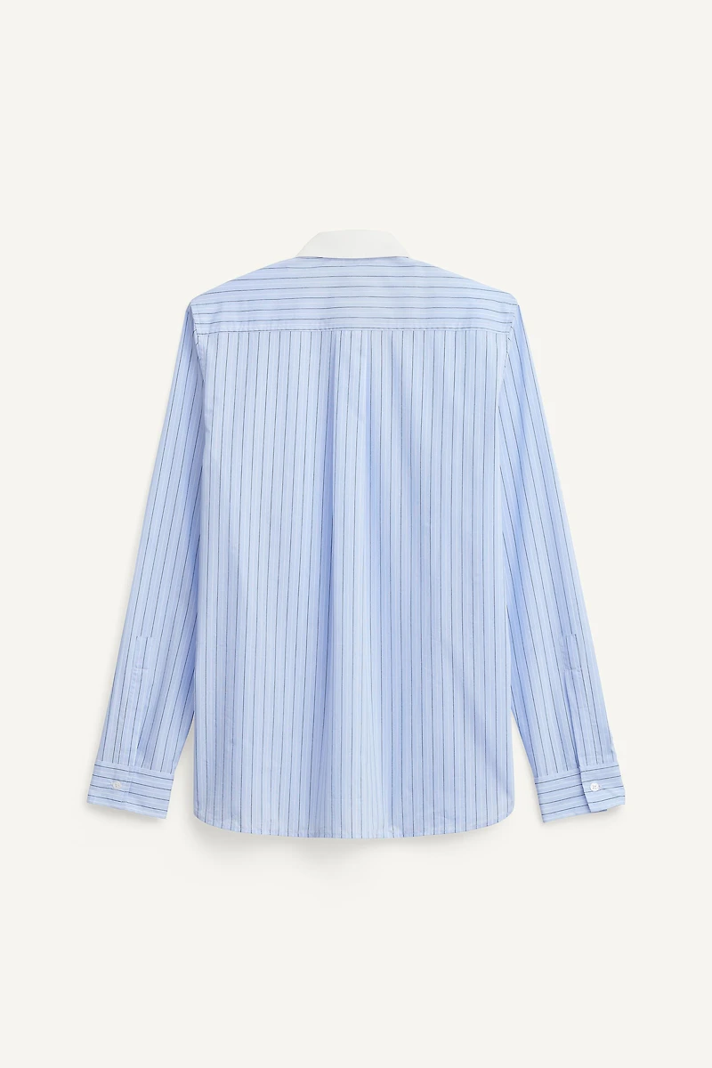 CONTRAST COLLAR STRIPED SHIRT LIMITED EDITION