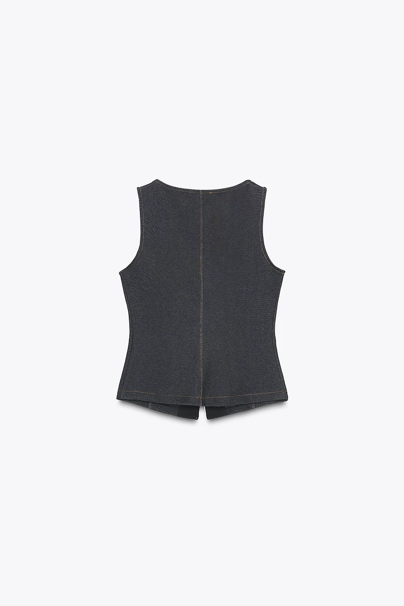 BUTTON VEST TOP