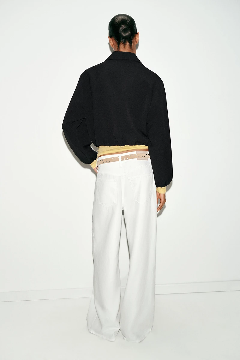 PUFF SLEEVE ZIP JACKET