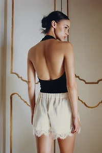 SATIN LACE SHORTS