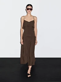 Robe longue à volants