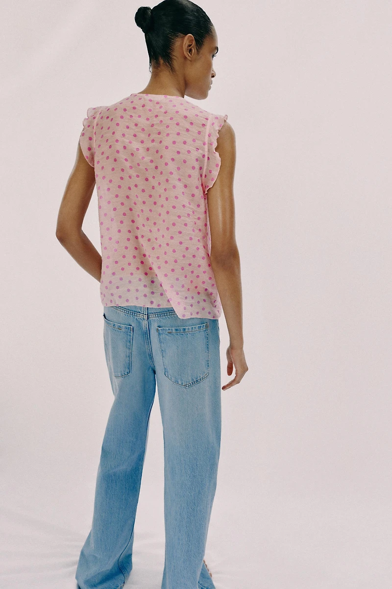 BLOUSE IMPRIMÉE À POIS
