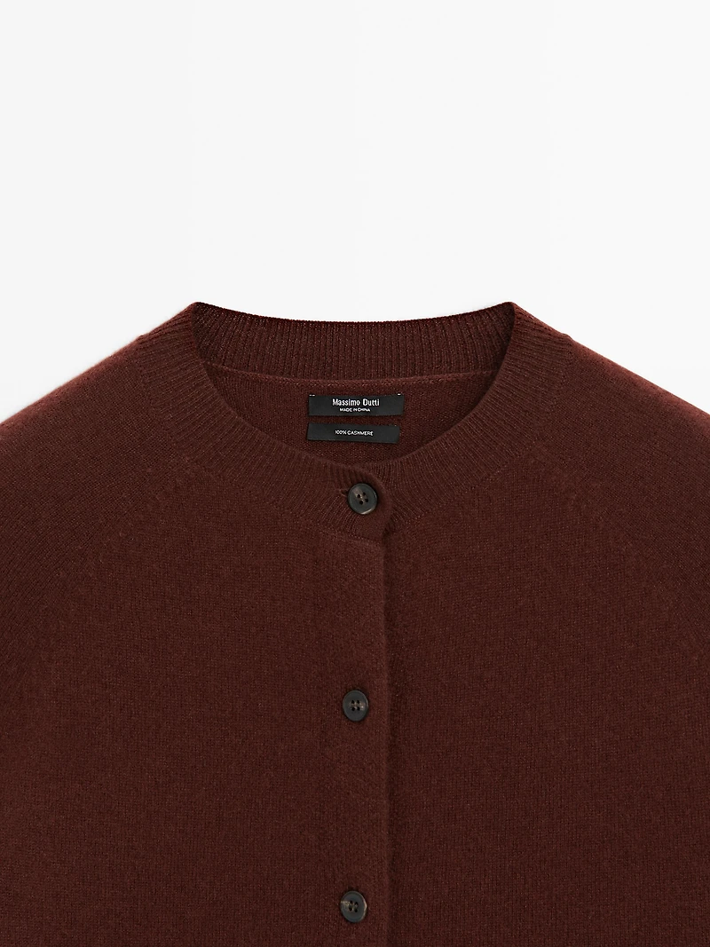 Cardigan manches longues 100 % cachemire