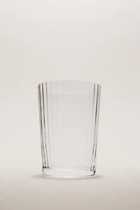 GLASS TUMBLER WITH LINES