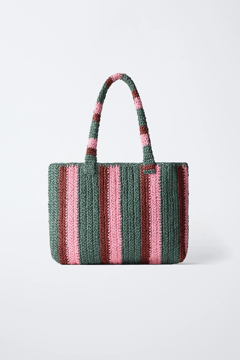 STRIPED TOTE BAG