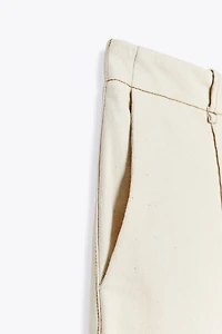 TOPSTITCHED CULOTTES