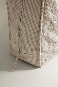 CHILDREN'S TRAVEL SUITCASE WITH A GINGHAM PATTERN