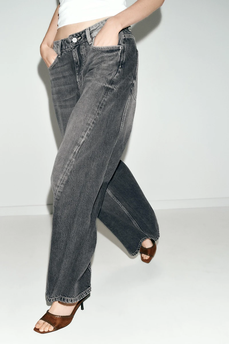 Z1975 WIDE LEG MID-RISE SEAM JEANS