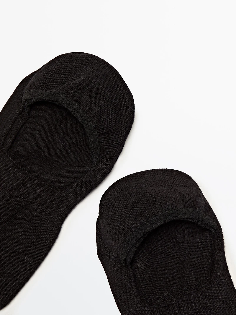 Pack of 3 pairs no-show cotton blend socks