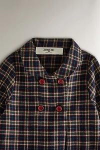 CHECK FLANNEL CHRISTMAS BABY ROMPER