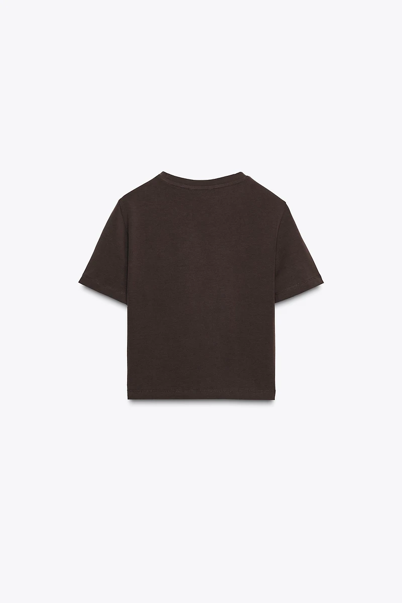 CROPPED STRETCH T-SHIRT
