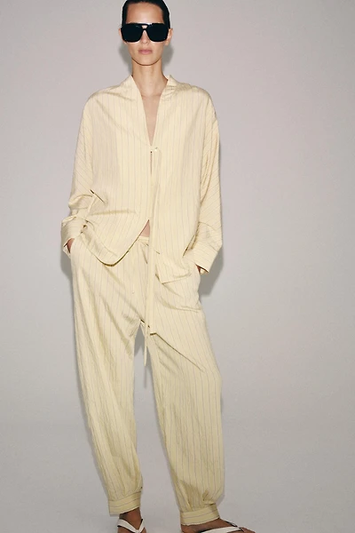 ZW COLLECTION STRIPED SLOUCHY PANTS