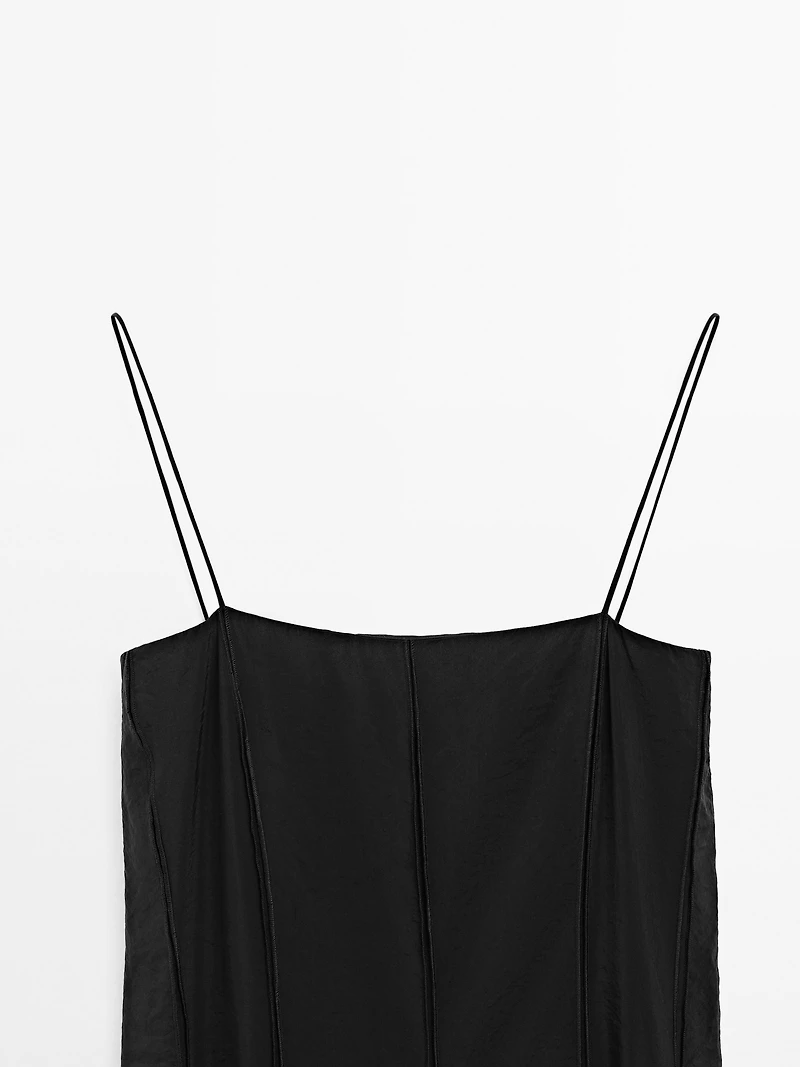 Robe midi fluide à godets
