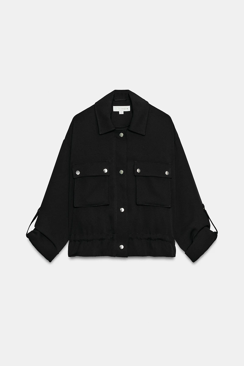 ROLLED-SLEEVE SAFARI JACKET