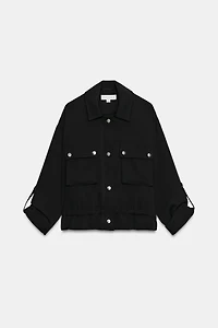 ROLLED-SLEEVE SAFARI JACKET