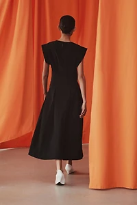 PLEATED POPLIN DRESS ZW COLLECTION