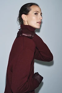 100% WOOL OVERSIZED HIGH COLLAR JUMPER