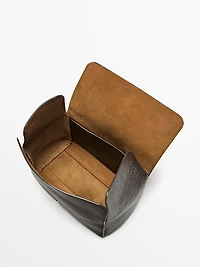 Trousse de voyage en cuir nappa