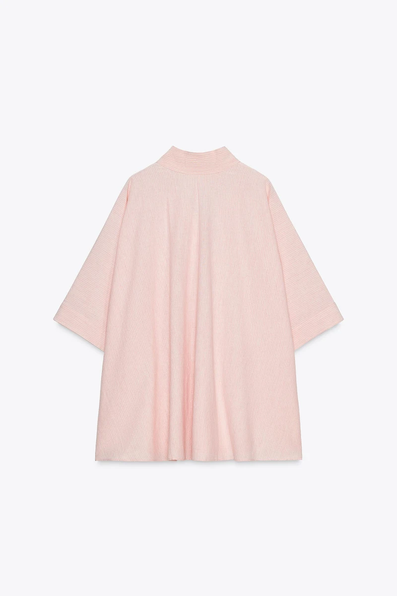 STRIPED OVERSIZED CAPE SHIRT ZW COLLECTION
