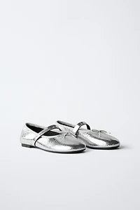 METALLIC BALLET FLATS