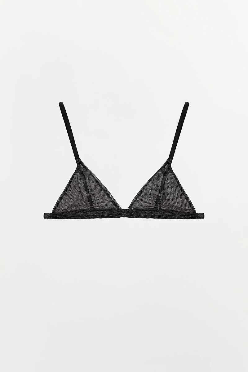 METALLIC THREAD TRIANGLE BRALETTE