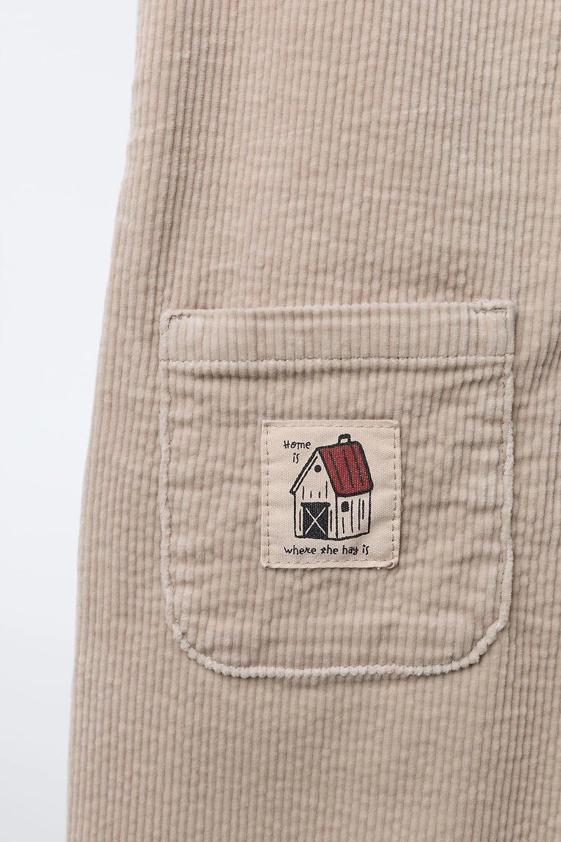 LONG CORDUROY OVERALLS