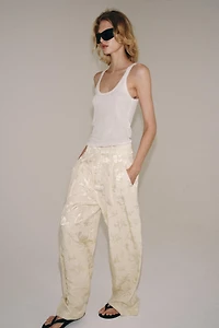 ZW COLLECTION JACQUARD LINEN PANTS