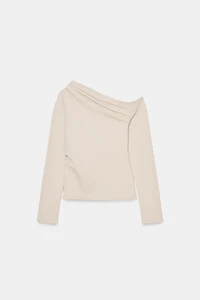 ASYMMETRIC PIQUÉ TOP