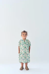 2-14 ANS/ ROBE CAFTAN IMPRIMÉ FLEURS LIMITED EDITION