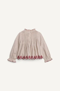 BLOUSE À CARREAUX VICHY BRODÉE ÉDITION LIMITÉE