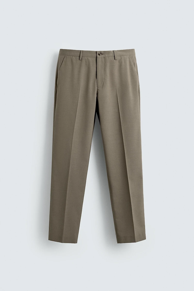 TEXTURED SUIT PANTS