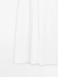 Flared V-neck midi dress