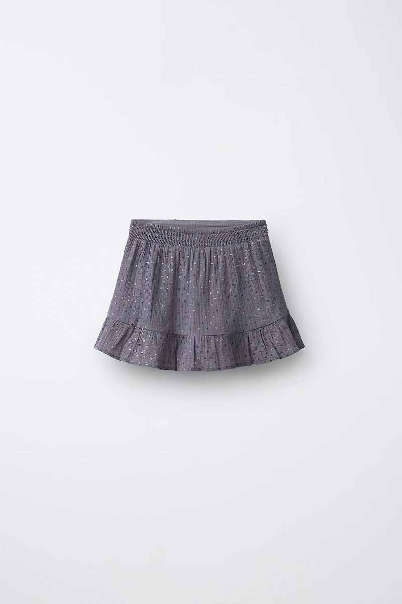 DRAPED SEQUIN SKIRT