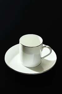 TASSE À CAFÉ AVEC SOUCOUPE PORCELAINE BONE CHINA BORD