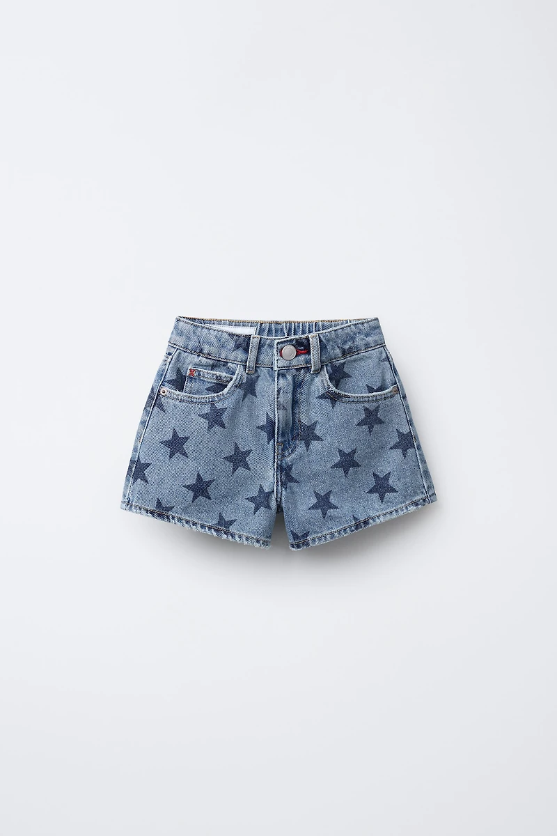 STAR DENIM SHORTS