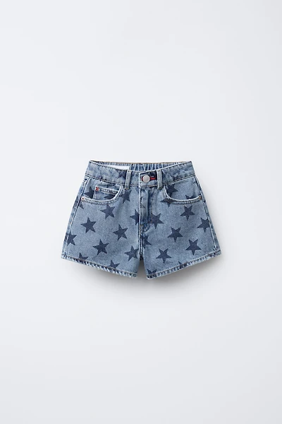 STAR DENIM SHORTS