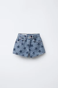 STAR DENIM SHORTS