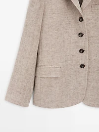 100% linen melange blazer