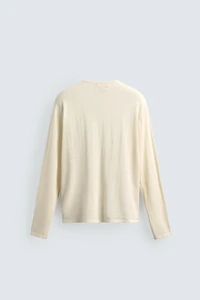 WOOL-COTTON HENLEY JUMPER