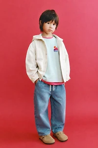 TWILL OVERSHIRT WITH REMOVABLE HOODIE